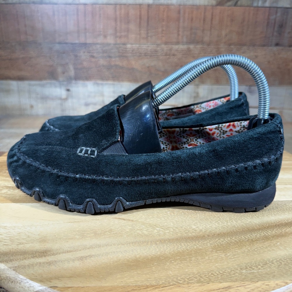 Skechers Loafers Womens 8.5 Extra Wide Black Shoes Bikers Pedestrian‎ 48930EW